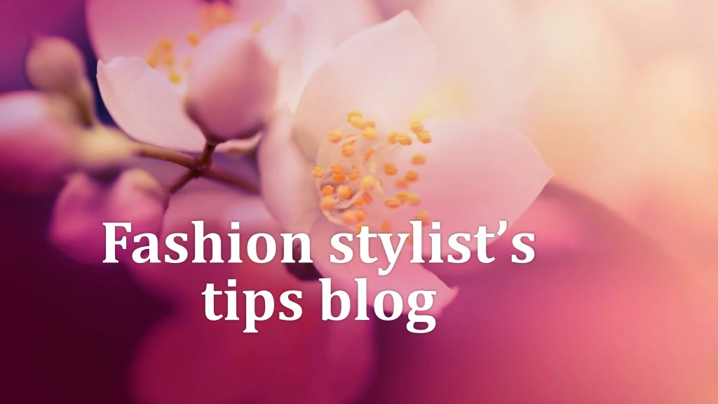 fashion stylist s tips blog