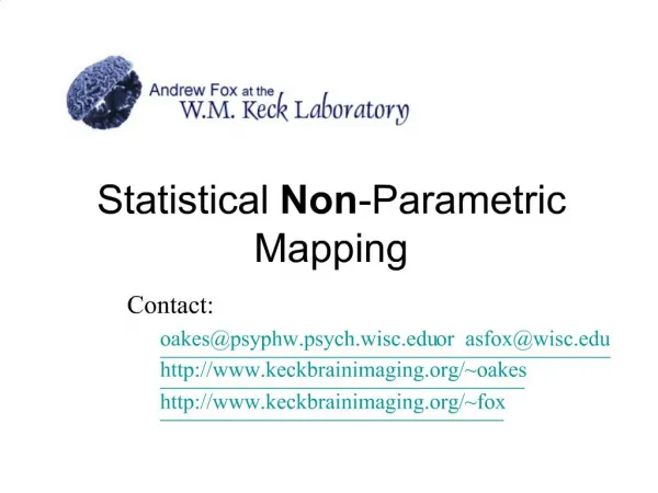 Statistical Non-Parametric Mapping