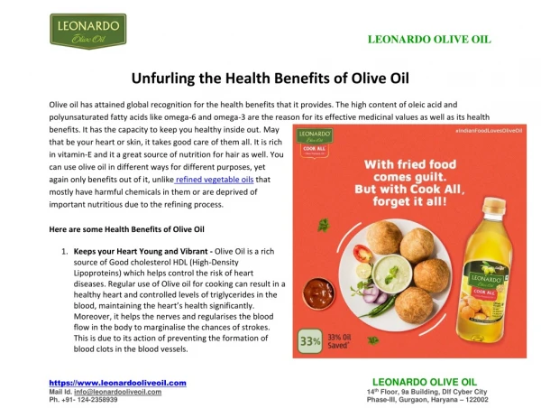 leonardo olive oil