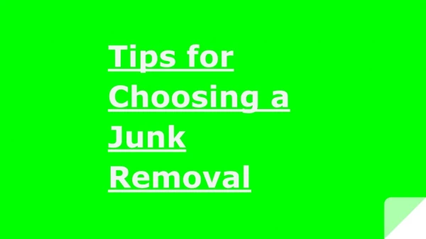 Tips for Choosing a Junk Removal Company