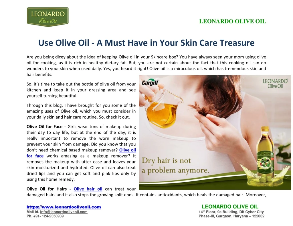 leonardo olive oil