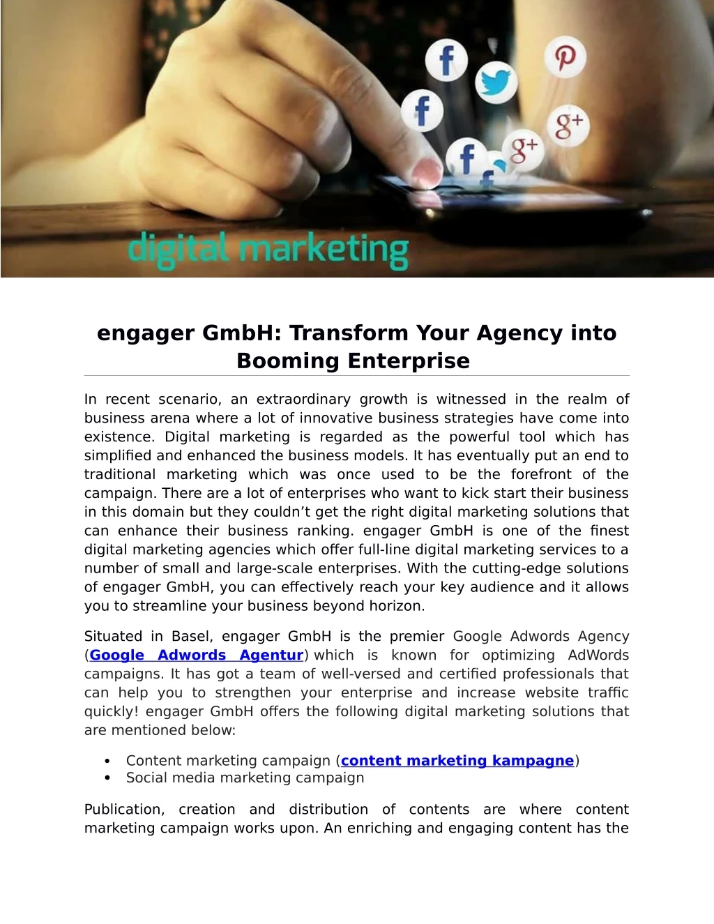 engager gmbh transform your agency into booming