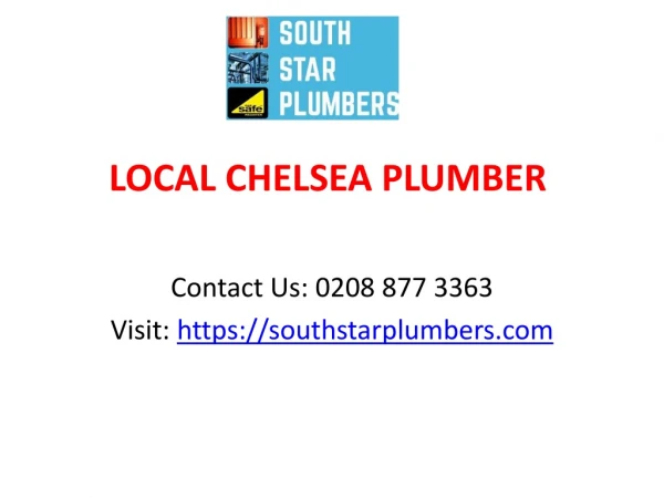 CHELSEA PLUMBER - YOUR FAVOURITE LOCAL PLUMBER