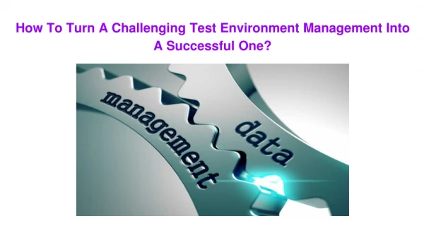 How To Turn A Challenging Test Environment Management Into A Successful One?