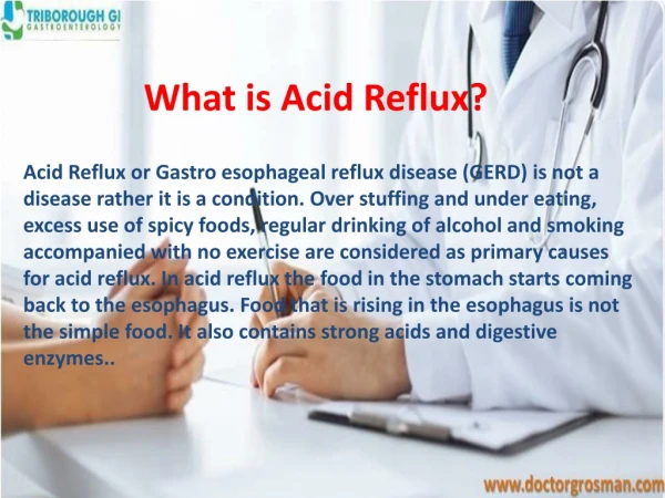 Acid Reflux Treatments an Overview - www.doctorgrosman.com