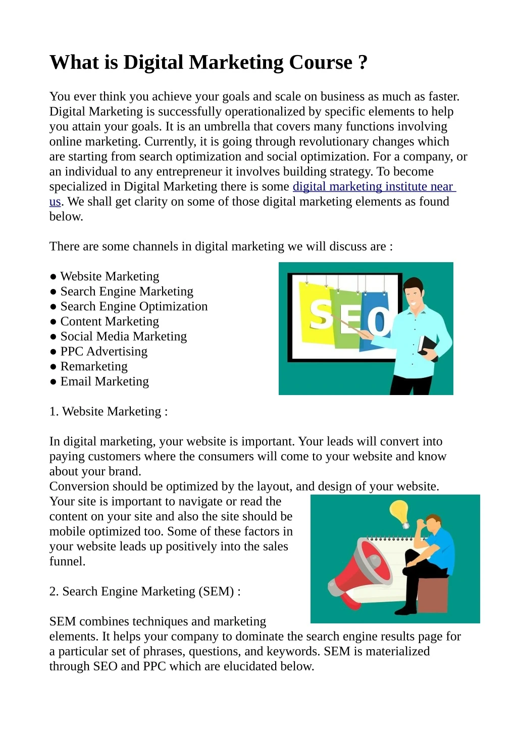what is digital marketing course