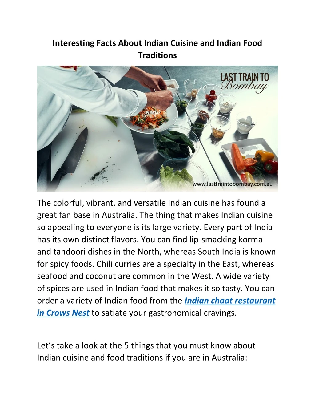 interesting facts about indian cuisine and indian