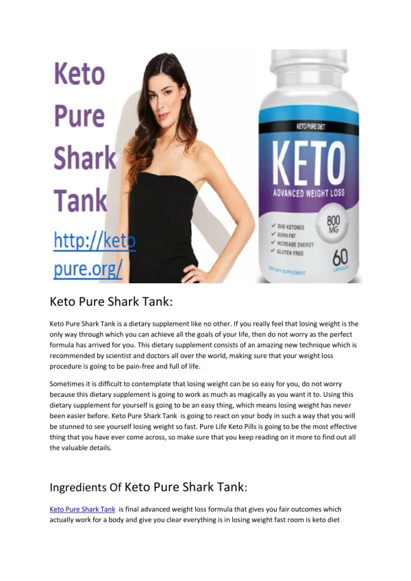 Keto Pure Shark Tank