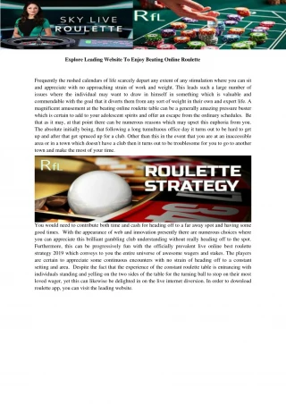 Beating Online Roulette - slide 1