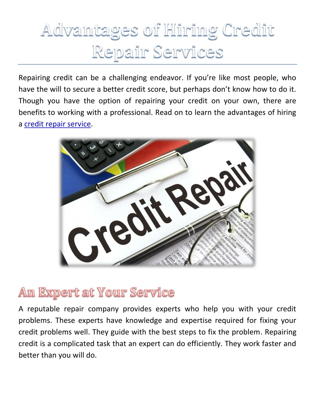repairing credit can be a challenging endeavor