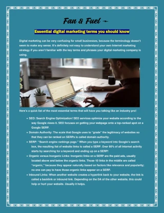 Essential digital marketing terms you should know - slide 1