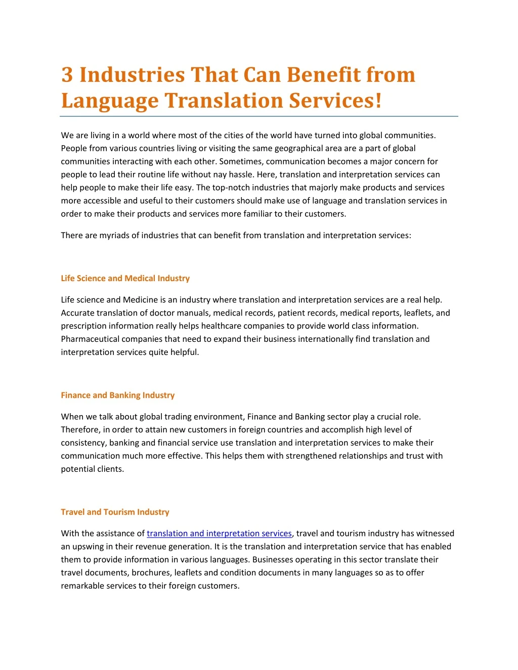 3 industries that can benefit from language