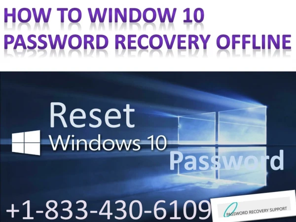 How to Window 10 Password Recovery Offline