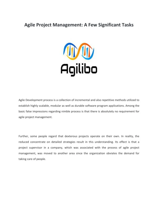 Agile Project Management Training | Scrum Master | Agilibo