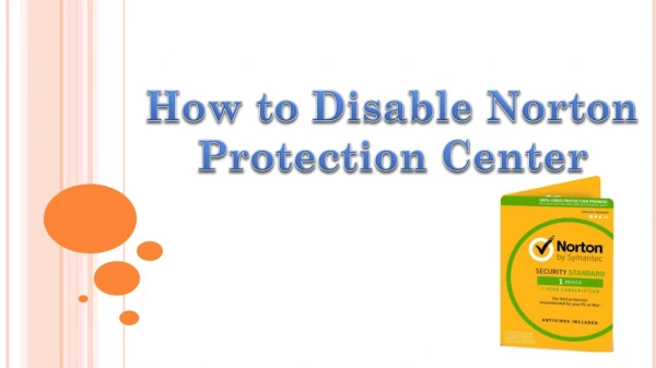 How to Disable Norton 2009, 2007 Antivirus Protection Center in Window?