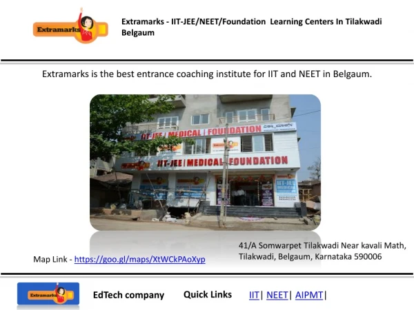 IIT-JEE/NEET/Foundation Learning Centers In Tilakwadi Belgaum