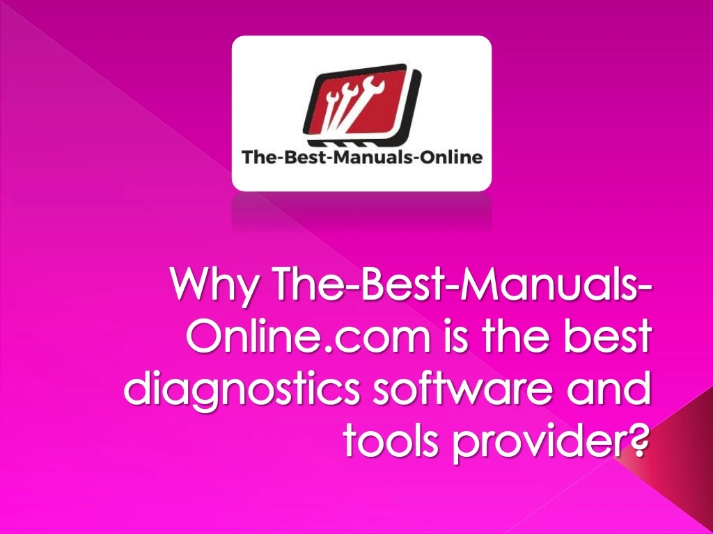 why the best manuals online com is the best diagnostics software and tools provider