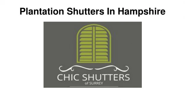 Plantation Shutters In Hampshire