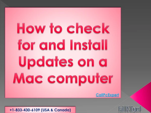 How to check Install and Updates for a Mac computer?