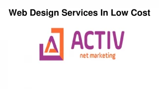 Web Design Services In Low Cost - slide 1