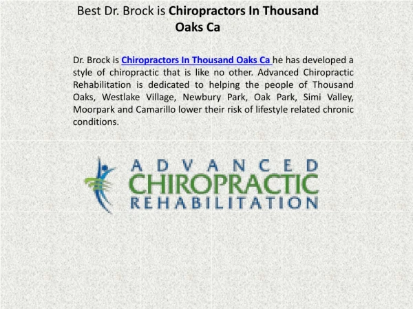 Advanced Chiropractic Rehabilitation for Chiropractor In Thousand Oaks Ca