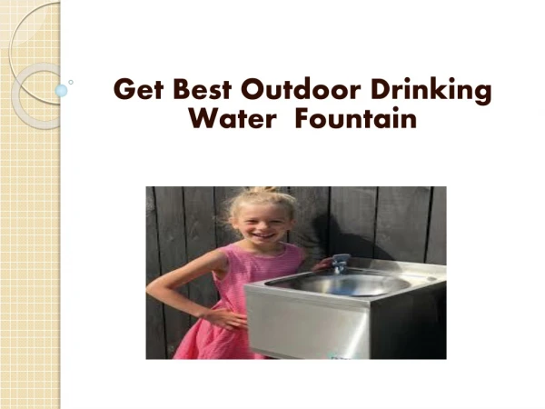 Get Best Outdoor Drinking Water Fountain -Source Omega