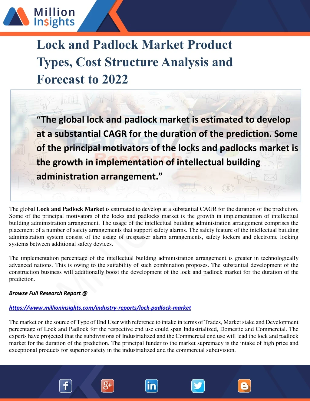 lock and padlock market product types cost