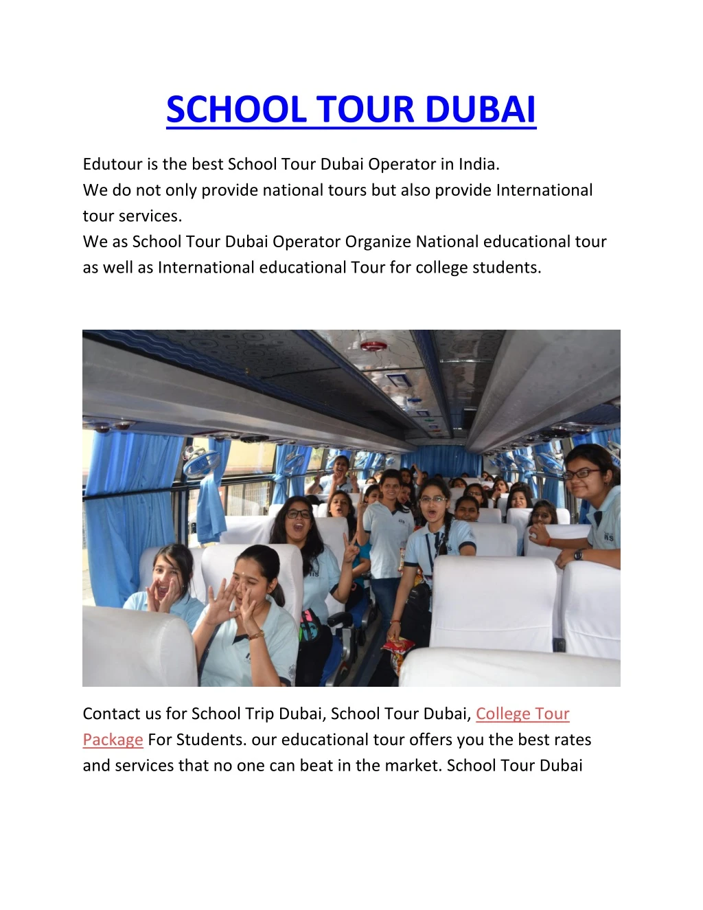 school tour dubai