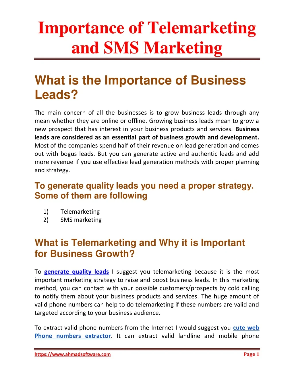 importance of telemarketing and sms marketing