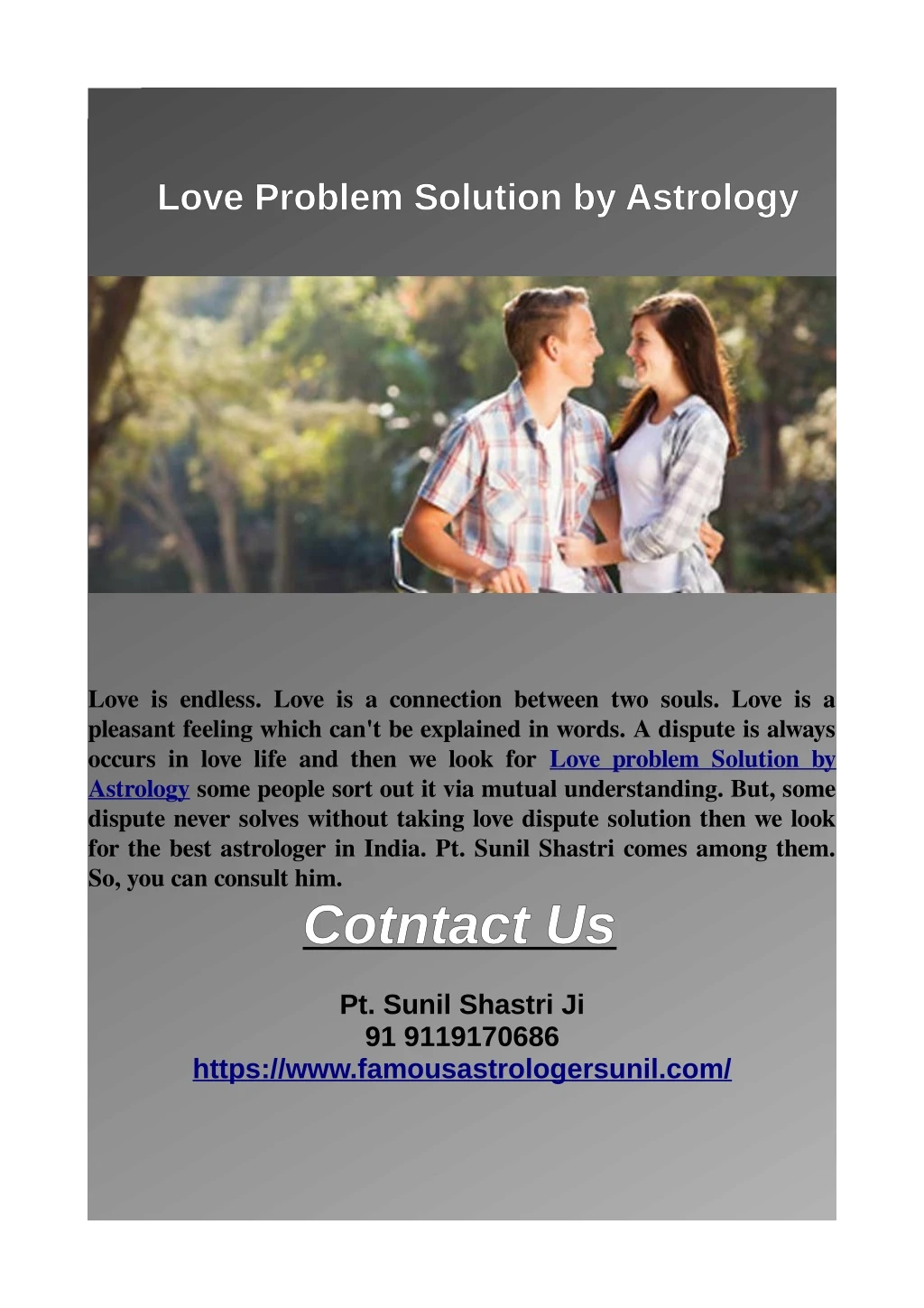 love problem solution by astrology love problem