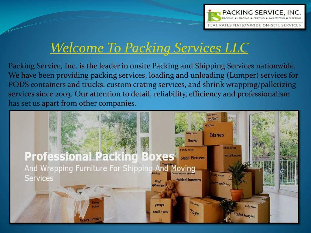 welcome to packing services llc