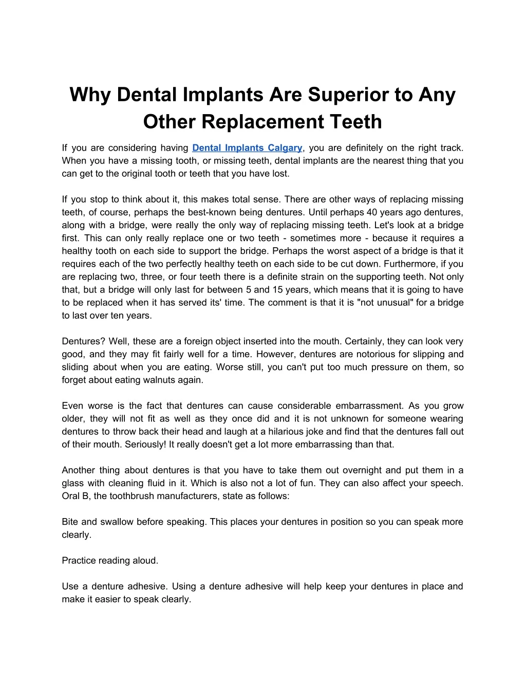 why dental implants are superior to any other