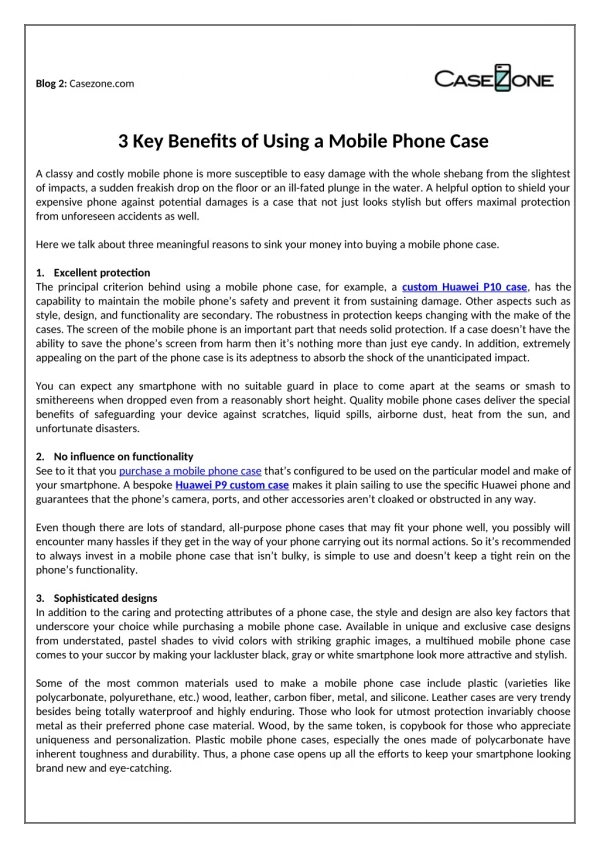 3 Key Benefits of Using a Mobile Phone Case