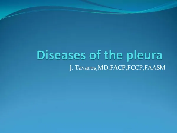 Diseases of the pleura