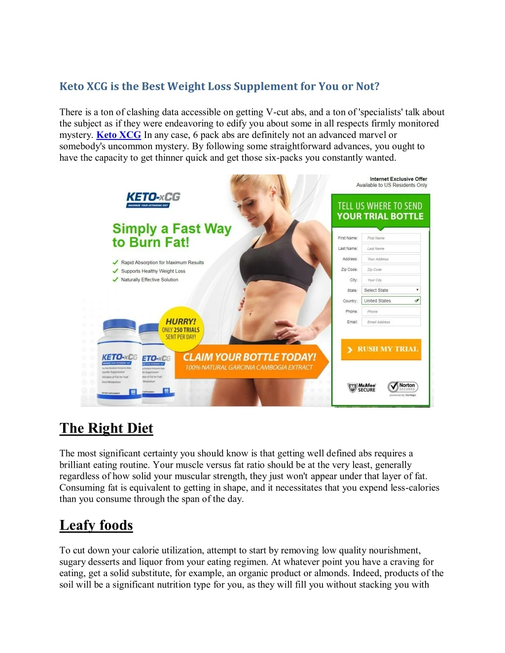 keto xcg is the best weight loss supplement