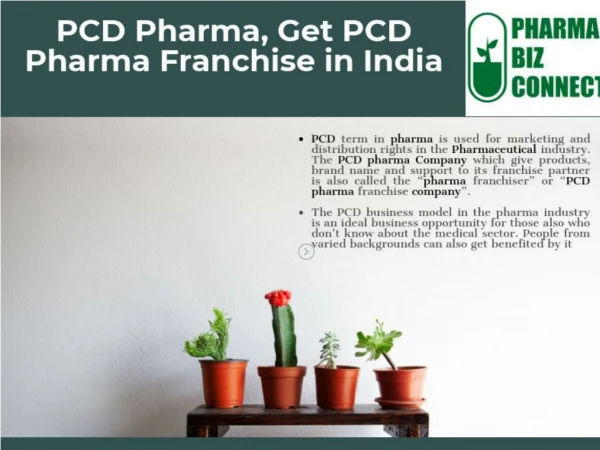 Get PCD Pharma Franchise in India