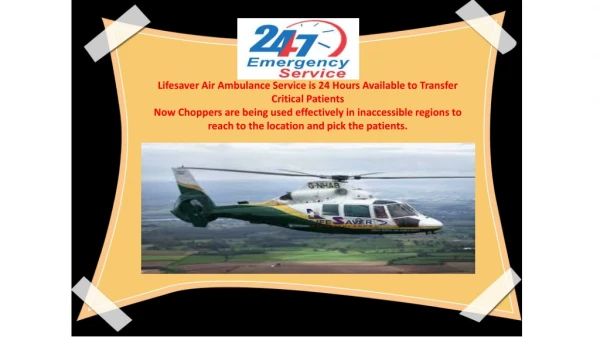Get Access to Lifesaver Air Ambulance in Delhi for Acute Patient Transfer