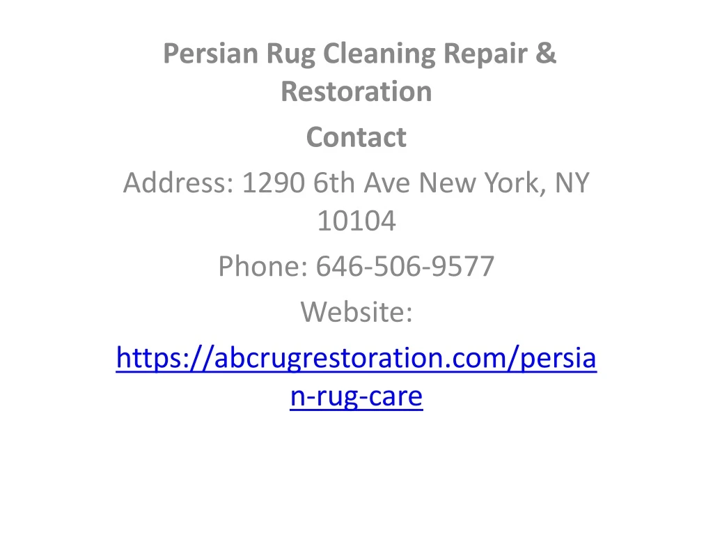 persian rug cleaning repair restoration contact