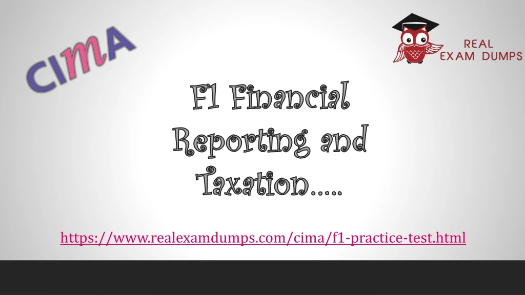 f1 financial reporting and taxation