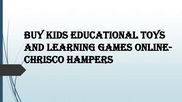 Buy Kids Educational toys and Learning Games Online