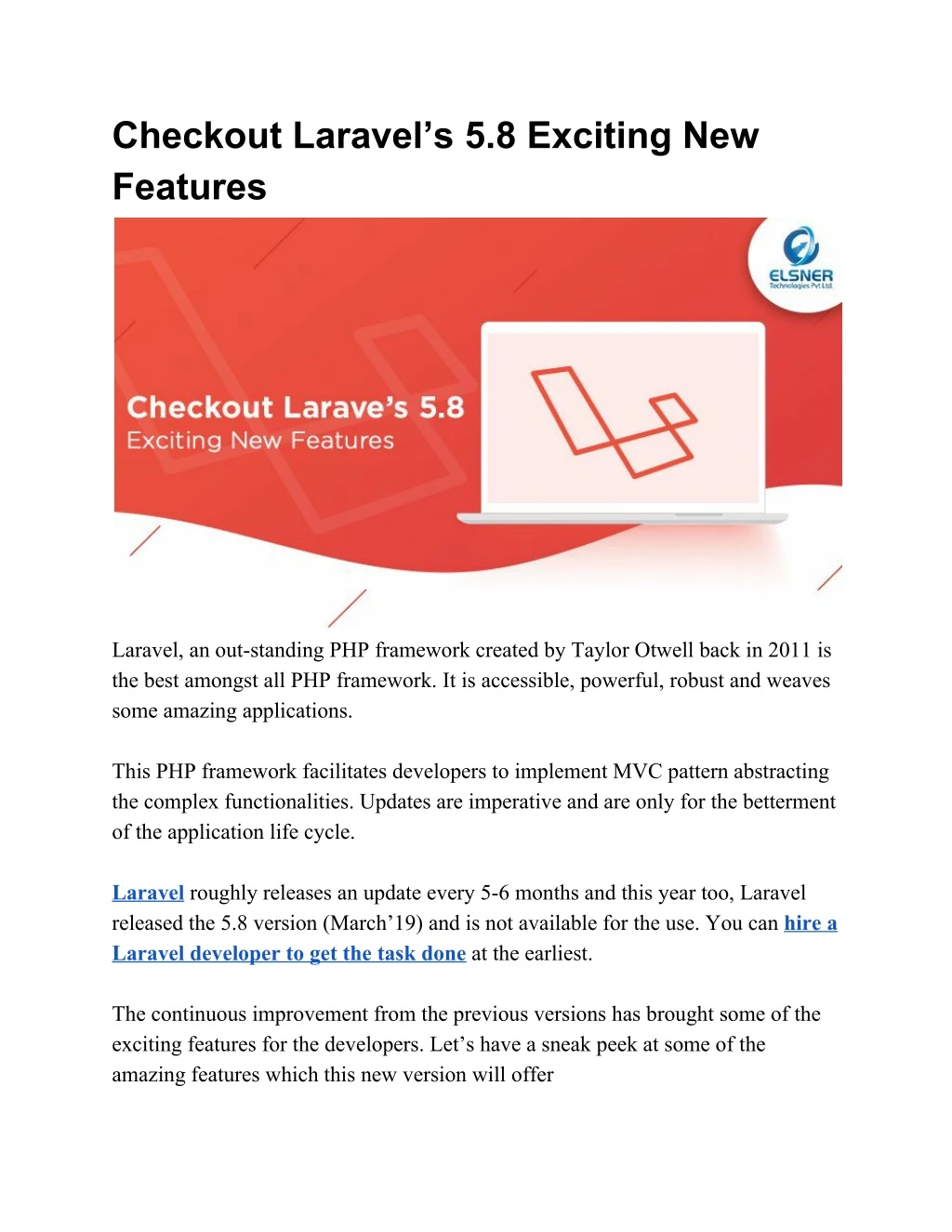 checkout laravel s 5 8 exciting new features