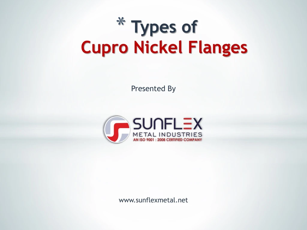 types o f cupro nickel flanges