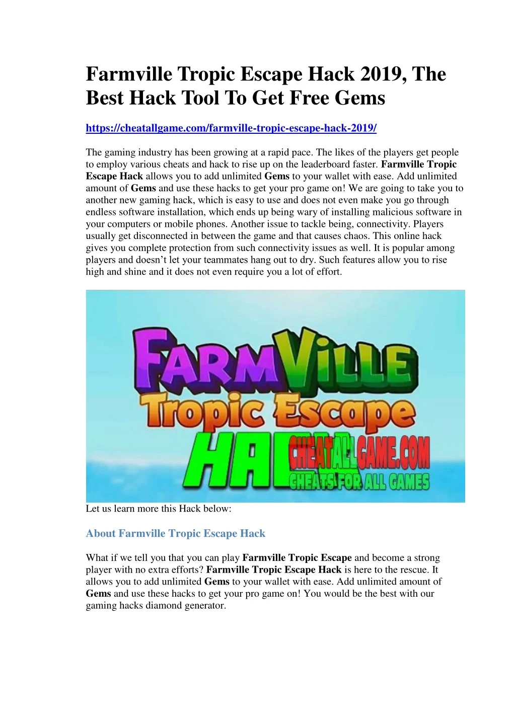 farmville tropic escape hack 2019 the best hack