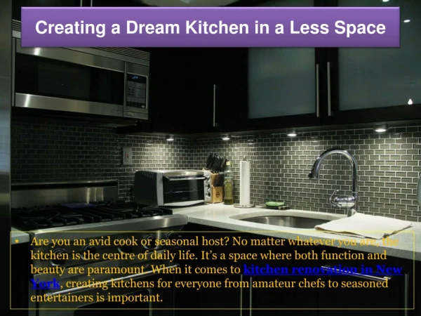 Creating a Dream Kitchen in a Less Space