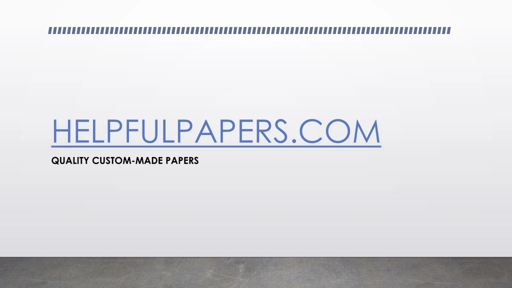 helpfulpapers com