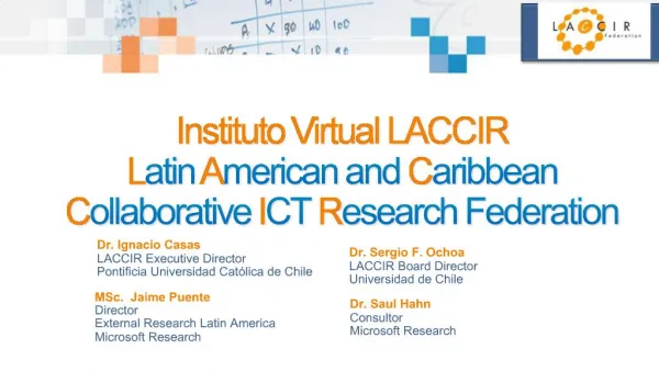 Instituto Virtual LACCIR Latin American and Caribbean Collaborative ICT Research Federation