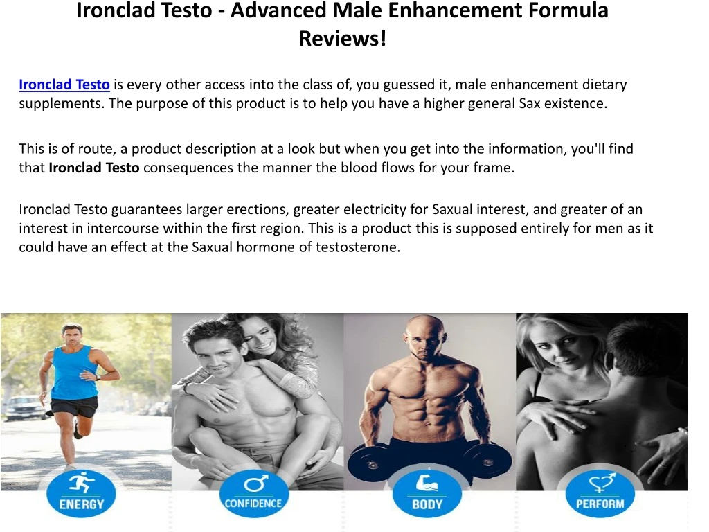 ironclad testo advanced male enhancement formula reviews