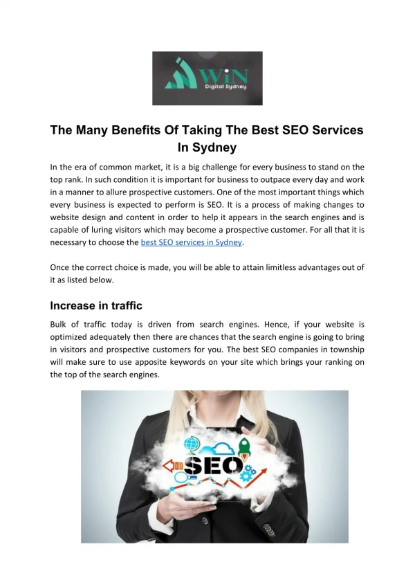 The Many Benefits Of Taking The Best SEO Services In Sydney