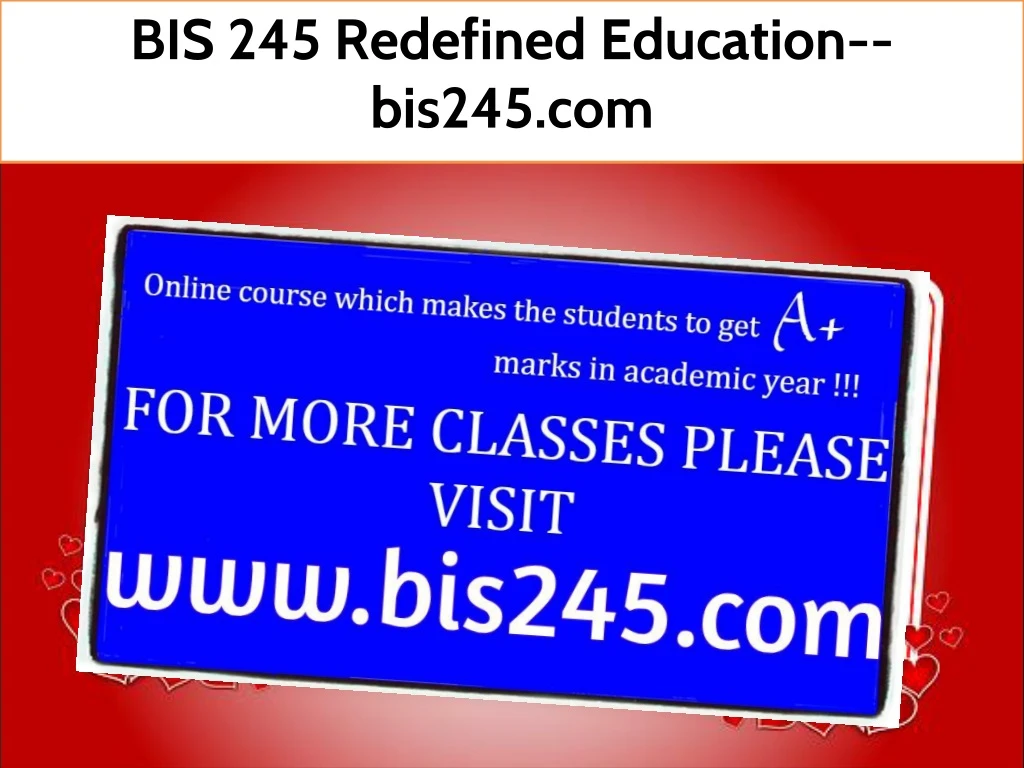 bis 245 redefined education bis245 com