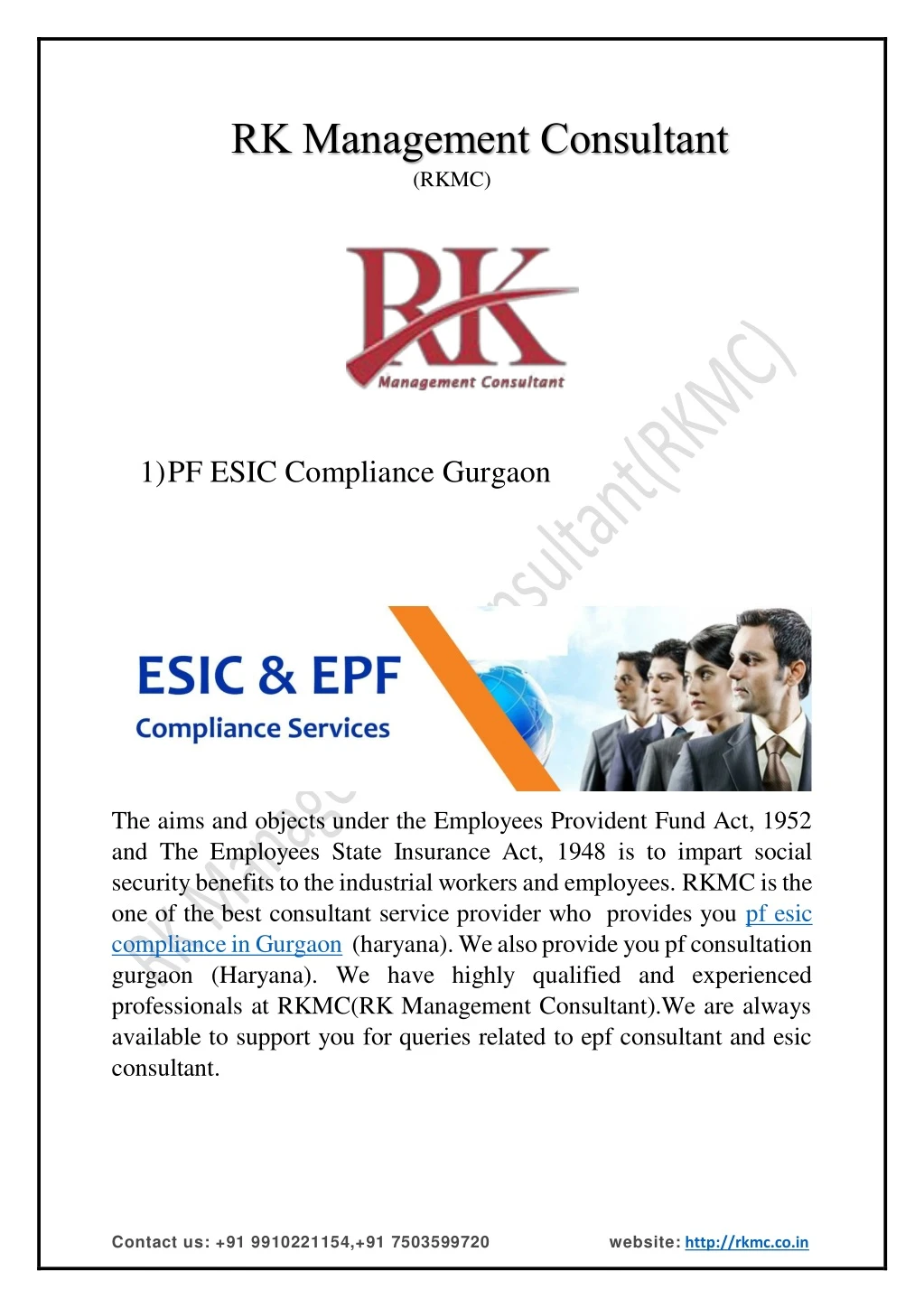 rk management consultant rkmc